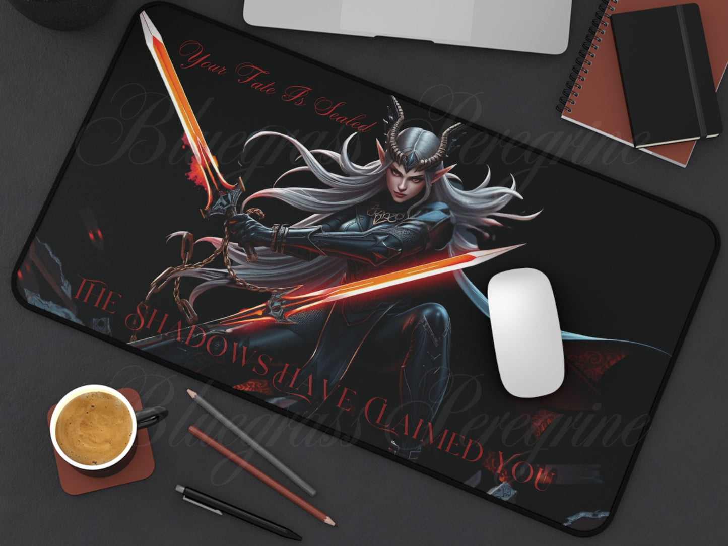 Fantasy Gaming Desk Mat - Your Fate Is Sealed - Cool Gamer Gear, Office Decor, Unique Gift, Workspace Accessory, D&D Tabletop, Elf Desk Mat