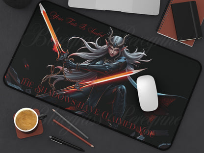 Fantasy Gaming Desk Mat - Your Fate Is Sealed - Cool Gamer Gear, Office Decor, Unique Gift, Workspace Accessory, D&D Tabletop, Elf Desk Mat