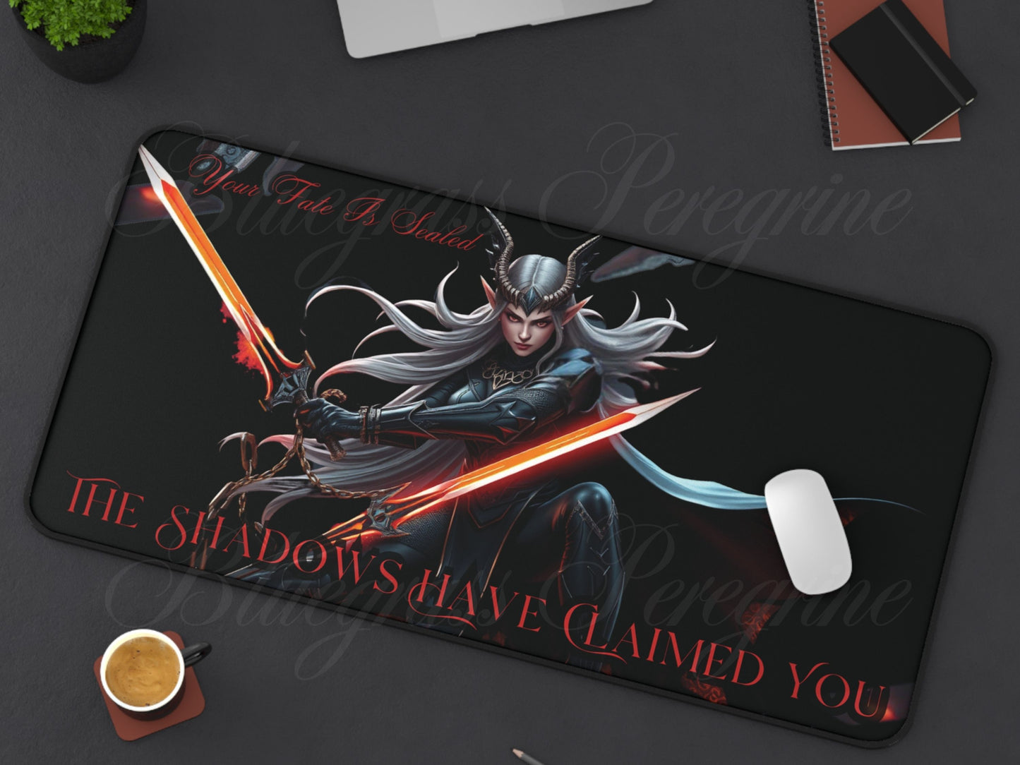 Fantasy Gaming Desk Mat - Your Fate Is Sealed - Cool Gamer Gear, Office Decor, Unique Gift, Workspace Accessory, D&D Tabletop, Elf Desk Mat