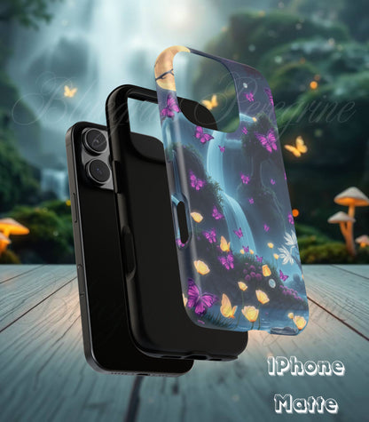 Mystical Butterfly & Waterfall iPhone Case | Nature-Inspired Tough Case | Ethereal Phone Cover | Gift for Nature Lovers
