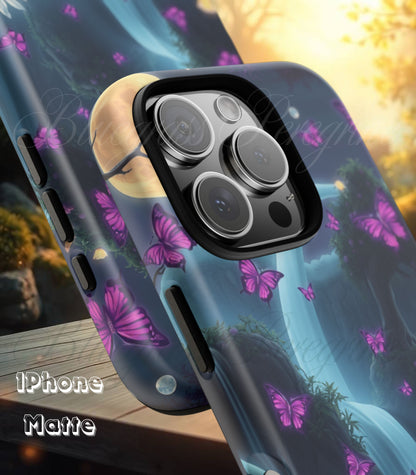 Mystical Butterfly & Waterfall iPhone Case | Nature-Inspired Tough Case | Ethereal Phone Cover | Gift for Nature Lovers