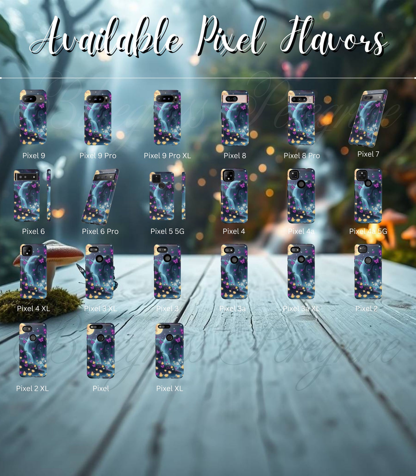 Mystical Butterfly & Waterfall Pixel Case | Nature-Inspired Tough Case | Ethereal Phone Cover | Gift for Nature Lovers