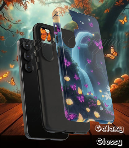 Mystical Butterfly & Waterfall Galaxy Case | Nature-Inspired Tough Case | Ethereal Phone Cover | Gift for Nature Lovers
