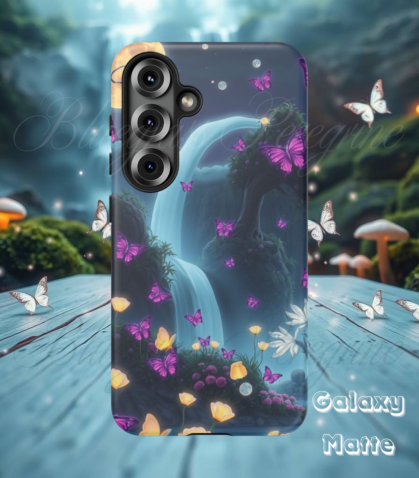 Mystical Butterfly & Waterfall Galaxy Case | Nature-Inspired Tough Case | Ethereal Phone Cover | Gift for Nature Lovers