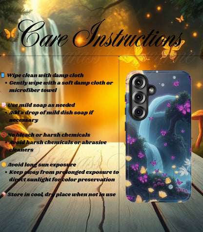 Mystical Butterfly & Waterfall Galaxy Case | Nature-Inspired Tough Case | Ethereal Phone Cover | Gift for Nature Lovers
