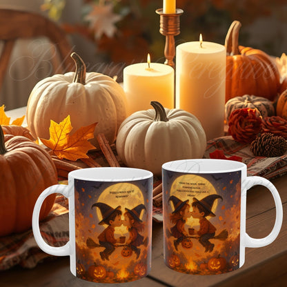 A Halloween Kiss to Remember | Romantic Witch & Wizard Coffee Mug | Cute Halloween Gift | 11oz & 15oz Ceramic Mug | Fall Fantasy Home Décor