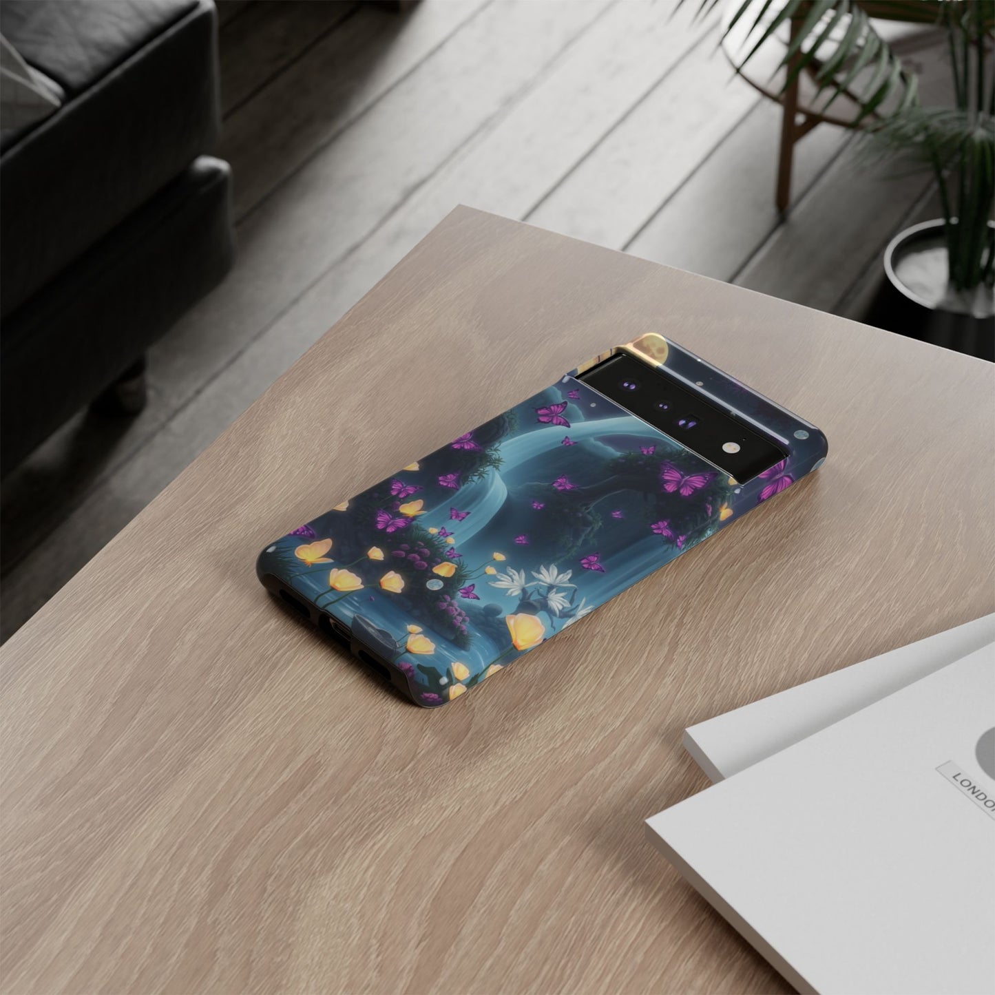 Mystical Butterfly & Waterfall Pixel Case | Nature-Inspired Tough Case | Ethereal Phone Cover | Gift for Nature Lovers