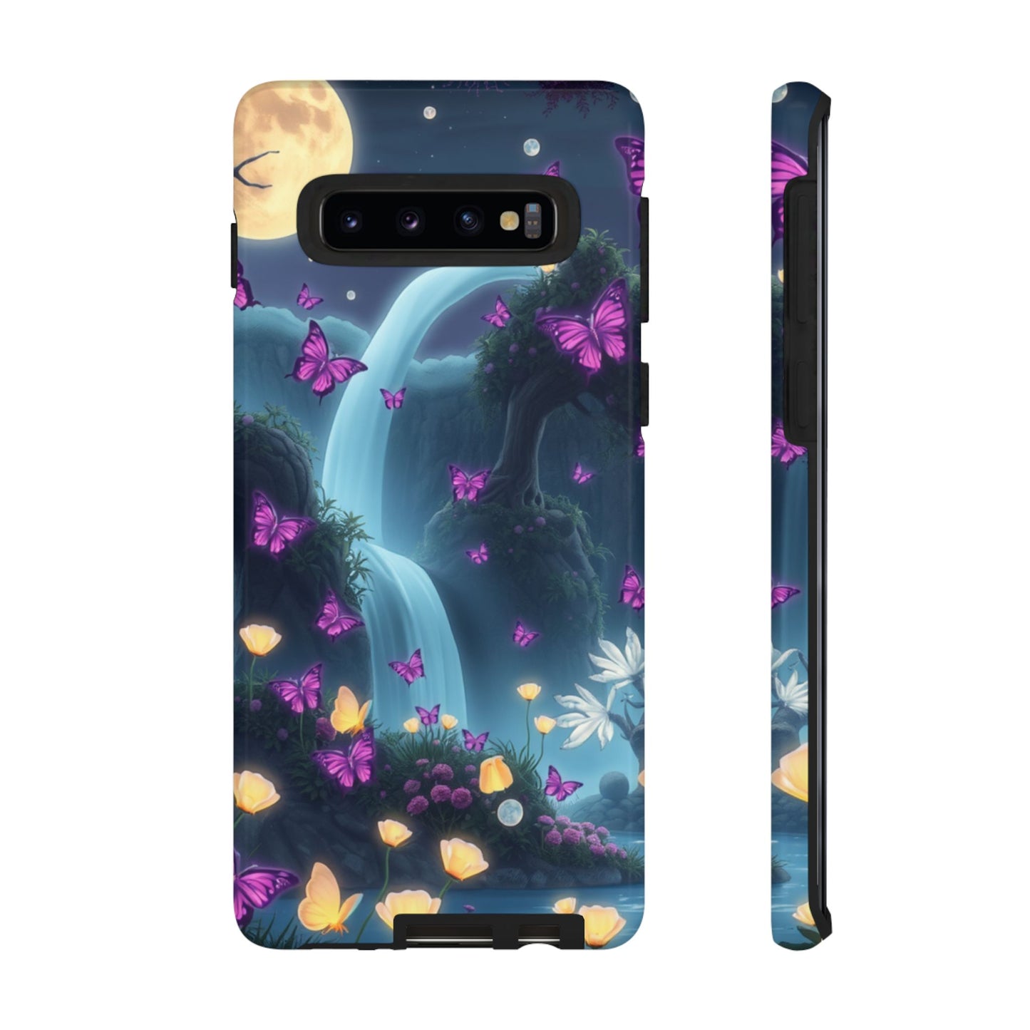 Mystical Butterfly & Waterfall Galaxy Case | Nature-Inspired Tough Case | Ethereal Phone Cover | Gift for Nature Lovers
