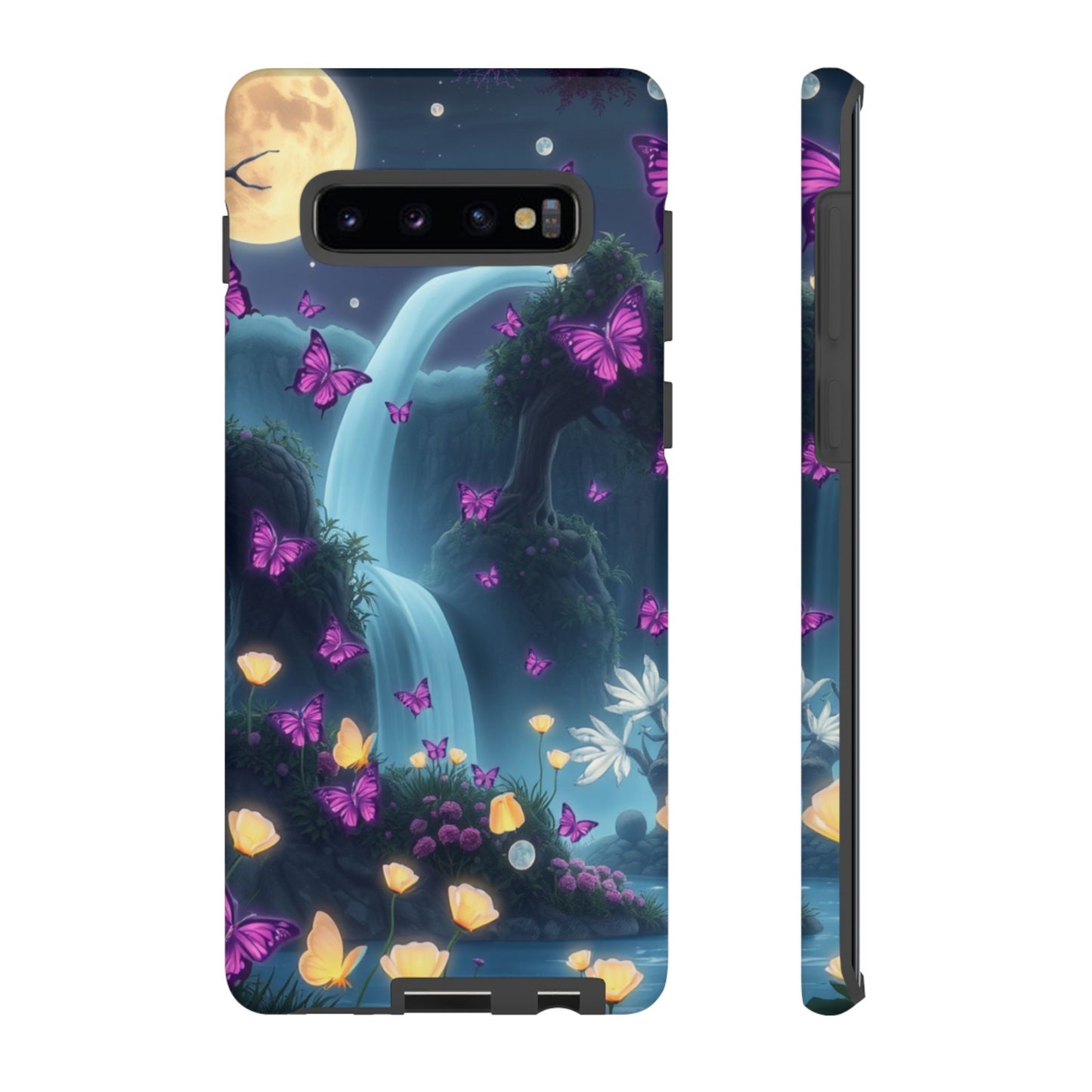 Mystical Butterfly & Waterfall Galaxy Case | Nature-Inspired Tough Case | Ethereal Phone Cover | Gift for Nature Lovers