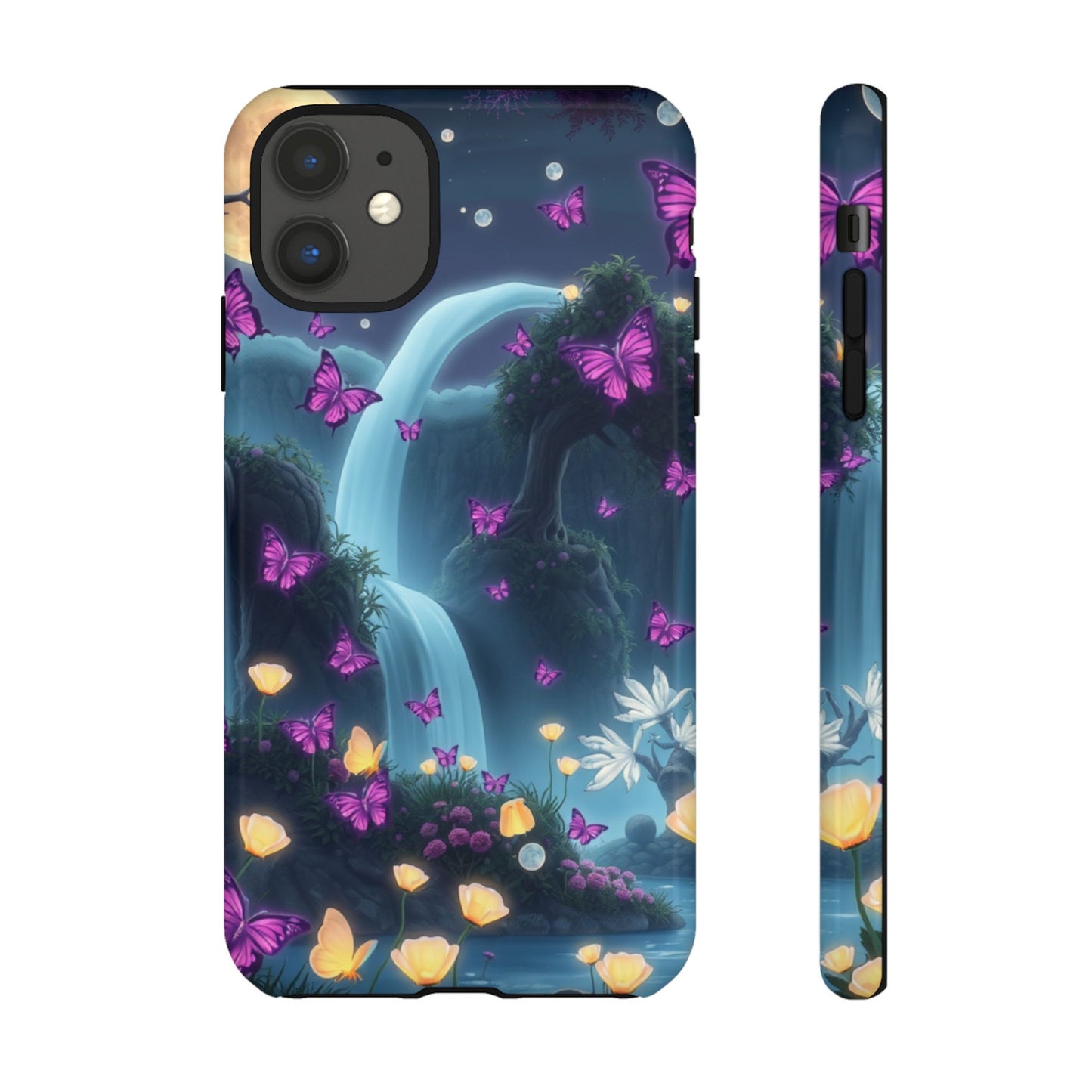 Mystical Butterfly & Waterfall iPhone Case | Nature-Inspired Tough Case | Ethereal Phone Cover | Gift for Nature Lovers