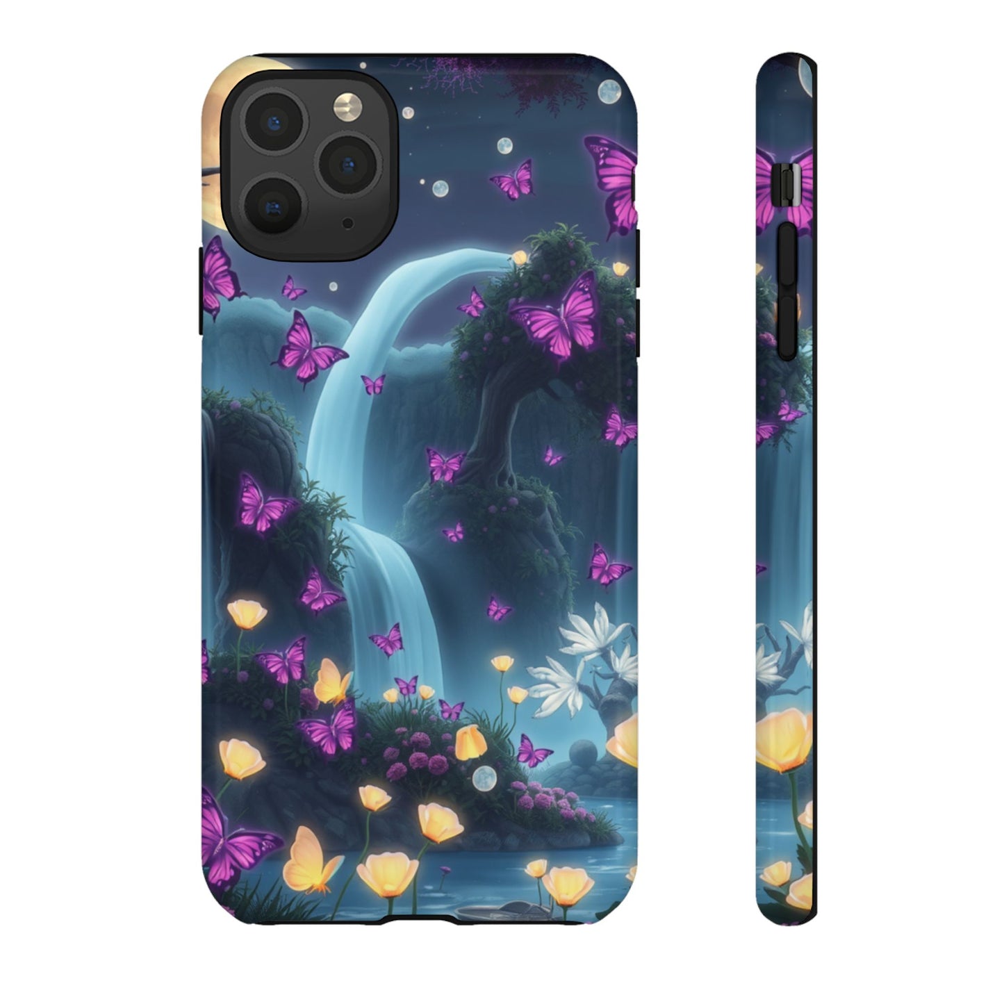 Mystical Butterfly & Waterfall iPhone Case | Nature-Inspired Tough Case | Ethereal Phone Cover | Gift for Nature Lovers