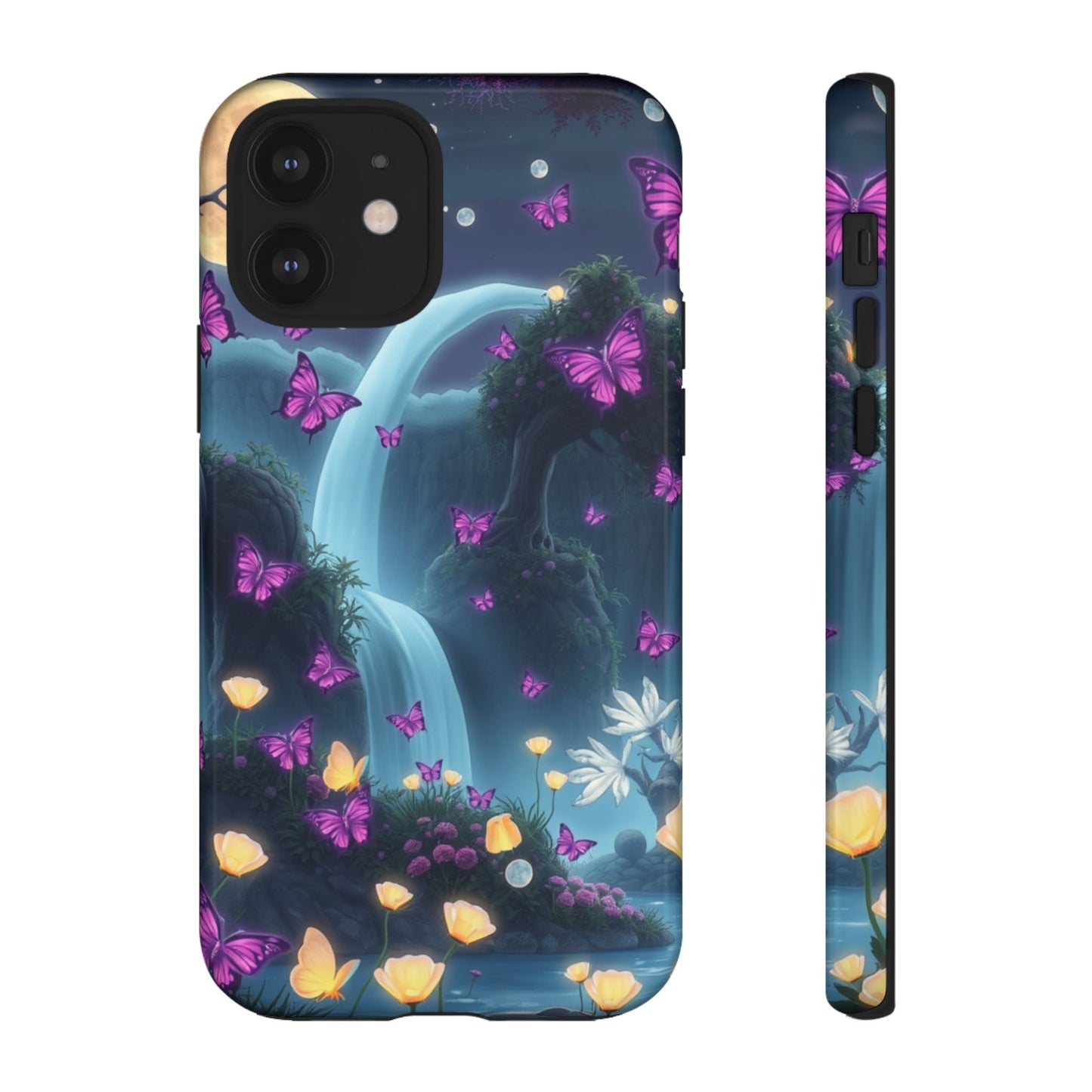 Mystical Butterfly & Waterfall iPhone Case | Nature-Inspired Tough Case | Ethereal Phone Cover | Gift for Nature Lovers