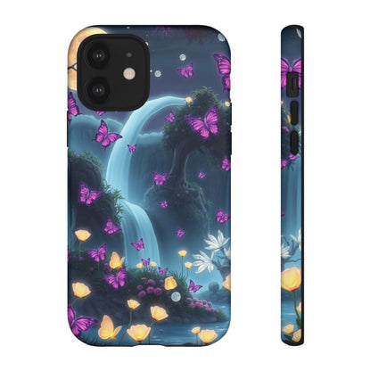 Mystical Butterfly & Waterfall iPhone Case | Nature-Inspired Tough Case | Ethereal Phone Cover | Gift for Nature Lovers