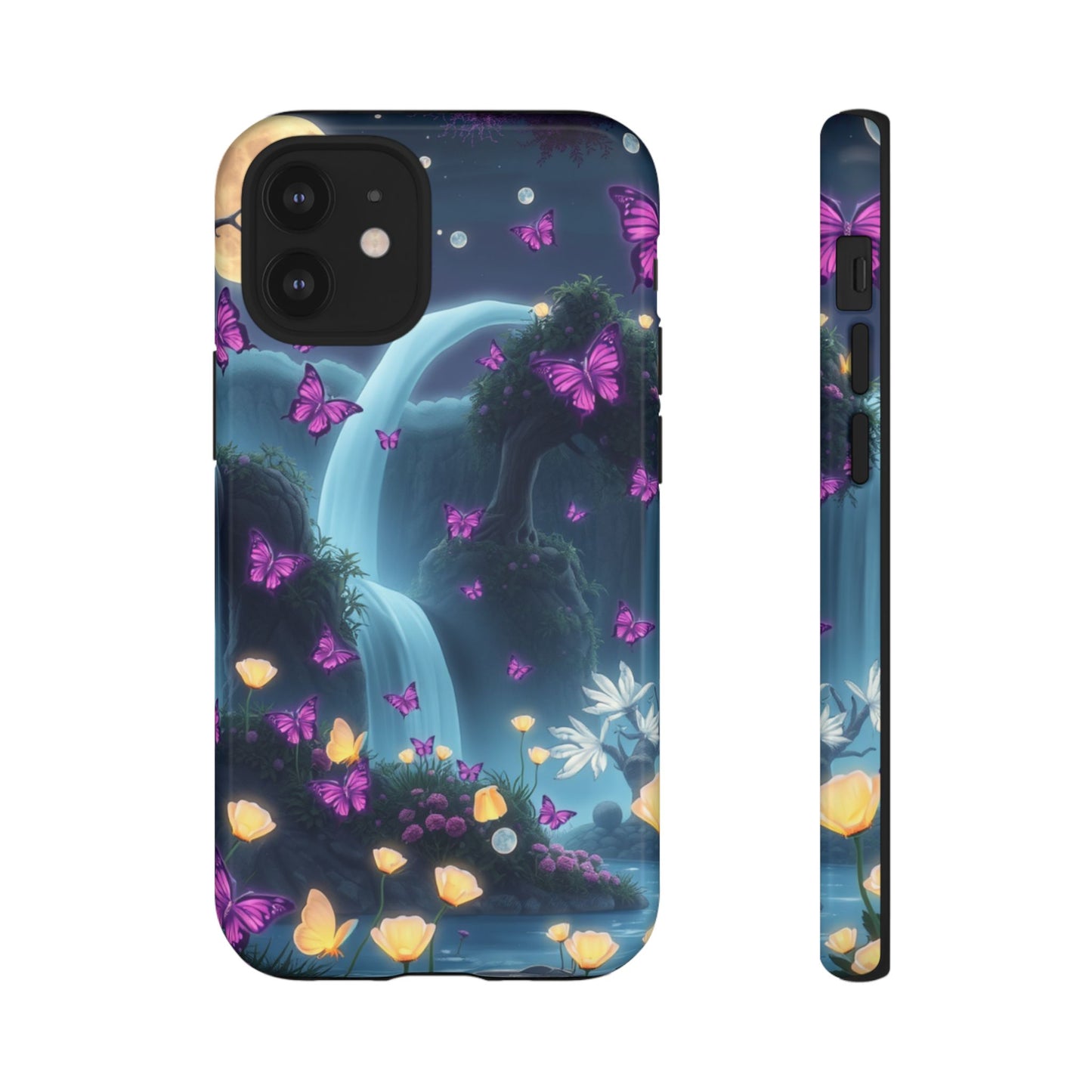 Mystical Butterfly & Waterfall iPhone Case | Nature-Inspired Tough Case | Ethereal Phone Cover | Gift for Nature Lovers