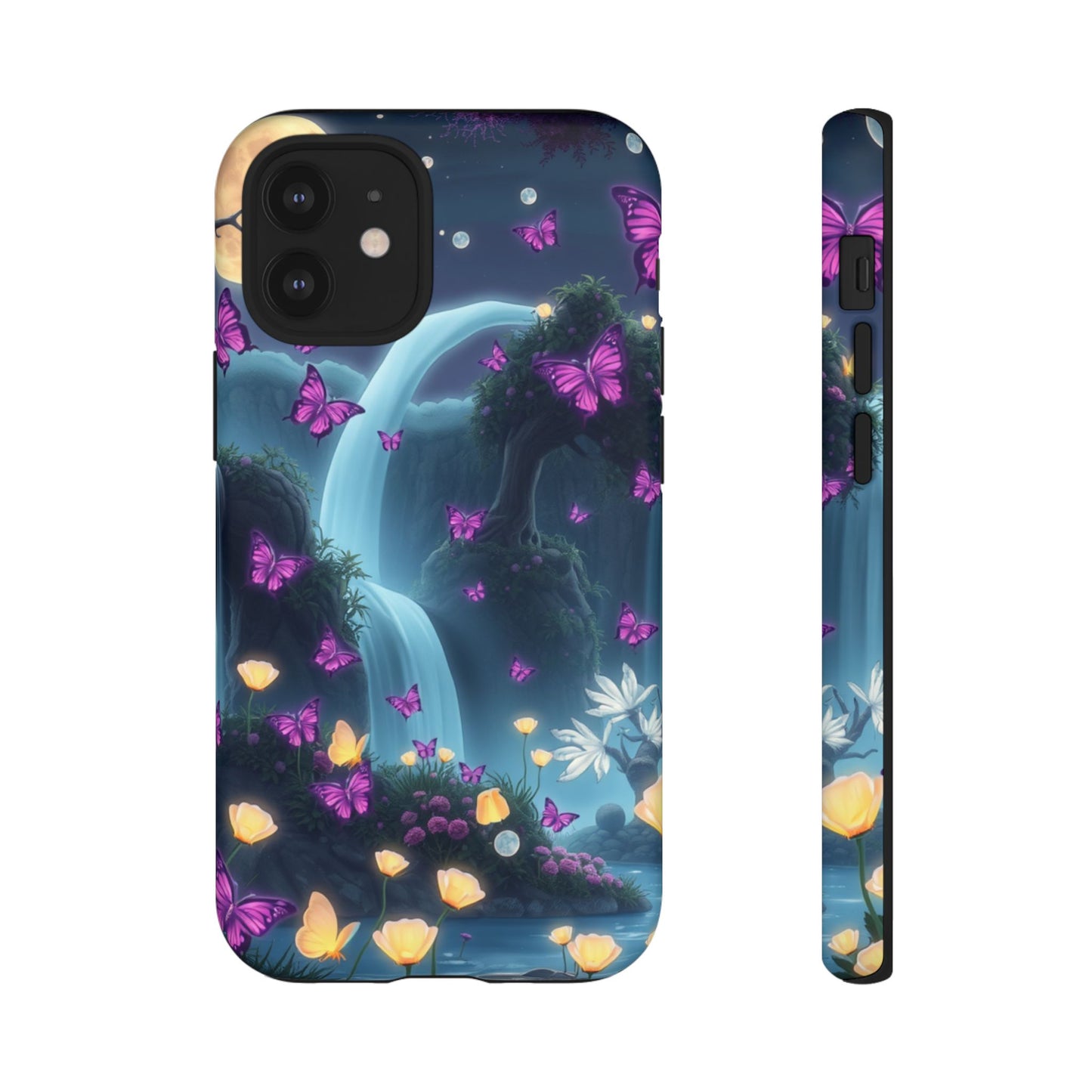 Mystical Butterfly & Waterfall iPhone Case | Nature-Inspired Tough Case | Ethereal Phone Cover | Gift for Nature Lovers