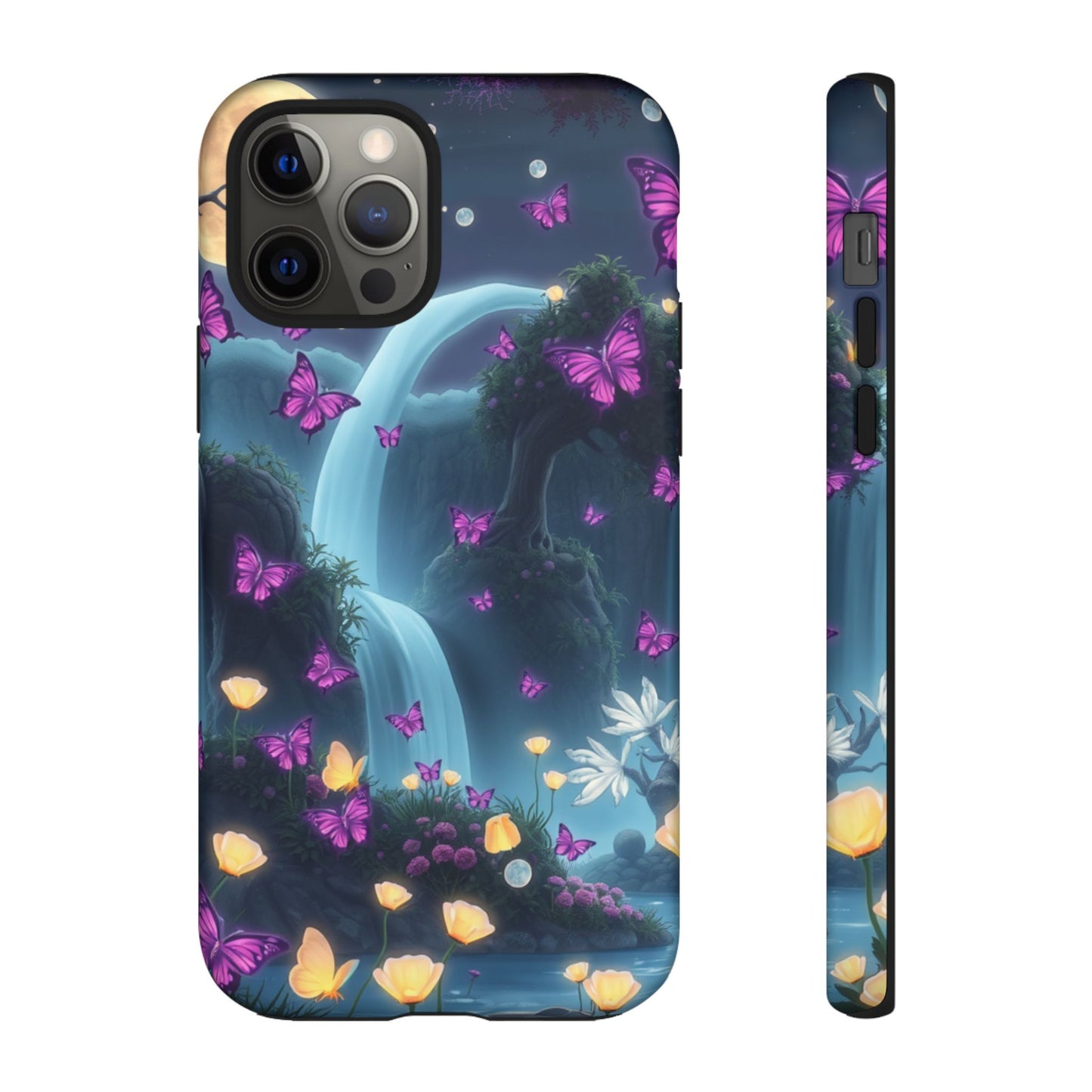 Mystical Butterfly & Waterfall iPhone Case | Nature-Inspired Tough Case | Ethereal Phone Cover | Gift for Nature Lovers