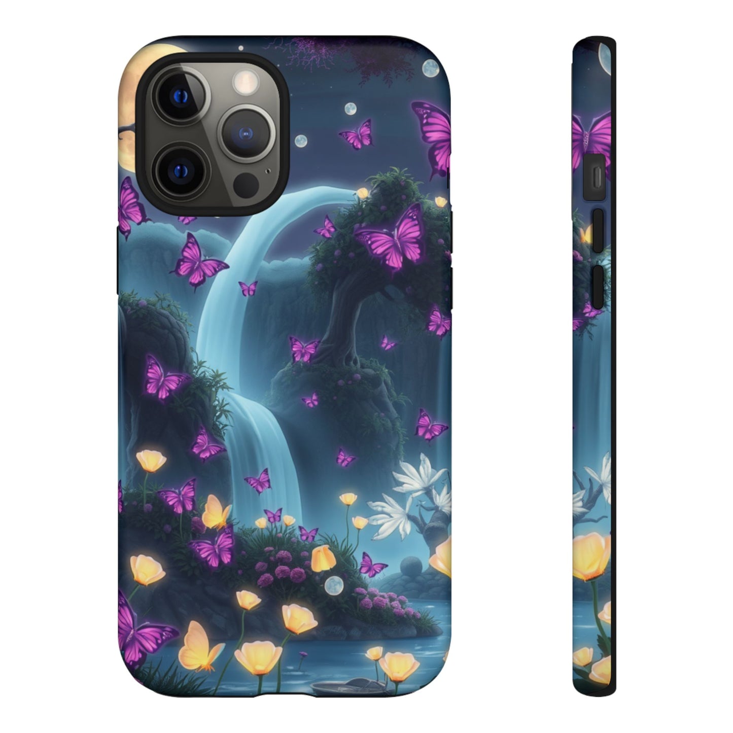 Mystical Butterfly & Waterfall iPhone Case | Nature-Inspired Tough Case | Ethereal Phone Cover | Gift for Nature Lovers