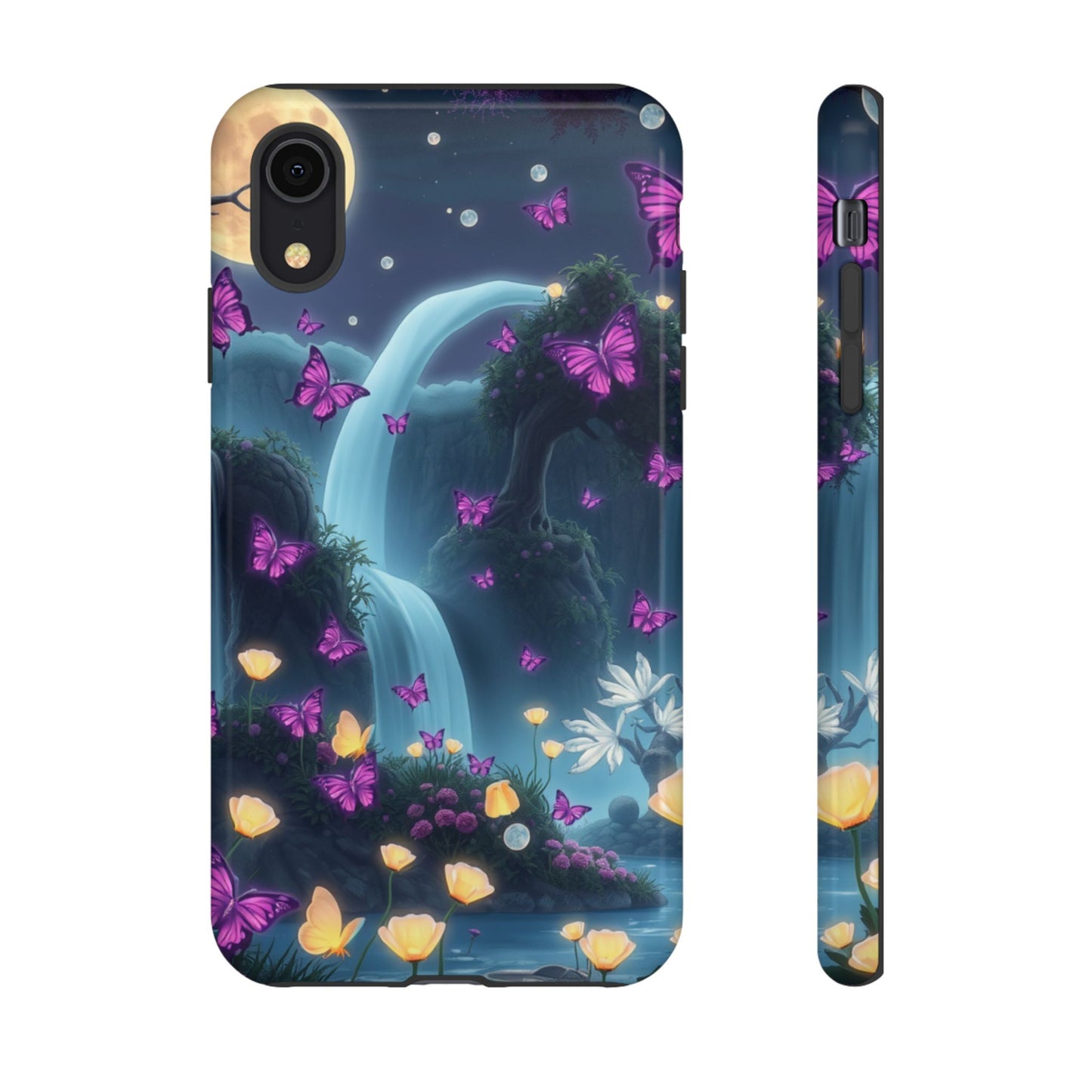 Mystical Butterfly & Waterfall iPhone Case | Nature-Inspired Tough Case | Ethereal Phone Cover | Gift for Nature Lovers