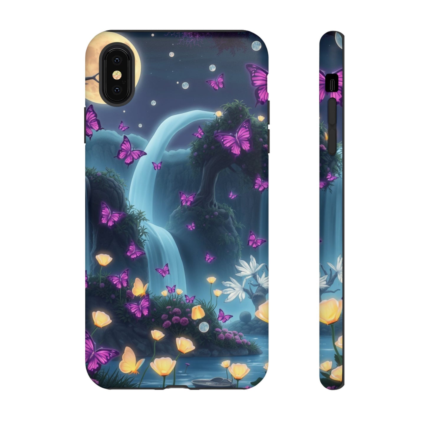 Mystical Butterfly & Waterfall iPhone Case | Nature-Inspired Tough Case | Ethereal Phone Cover | Gift for Nature Lovers