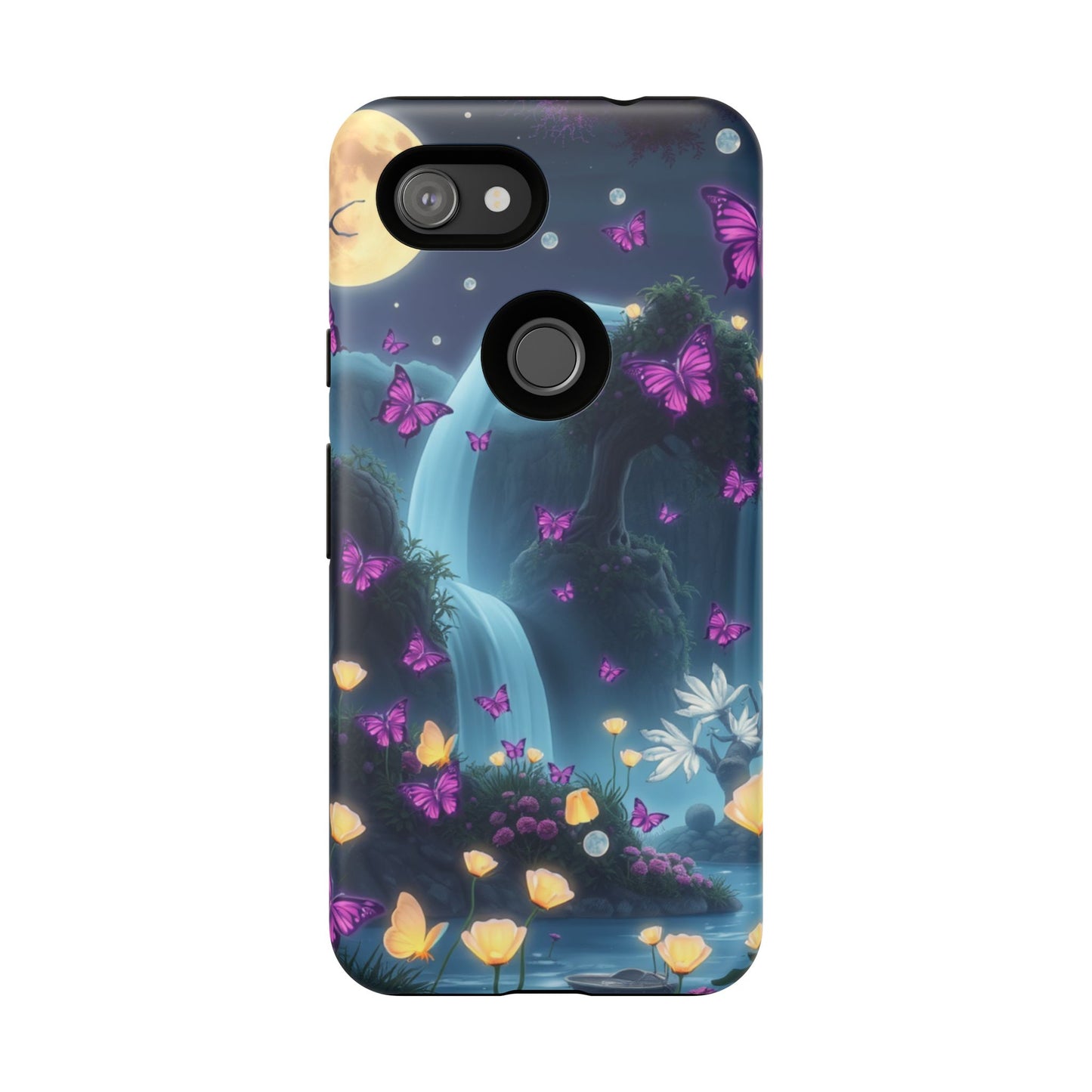 Mystical Butterfly & Waterfall Pixel Case | Nature-Inspired Tough Case | Ethereal Phone Cover | Gift for Nature Lovers