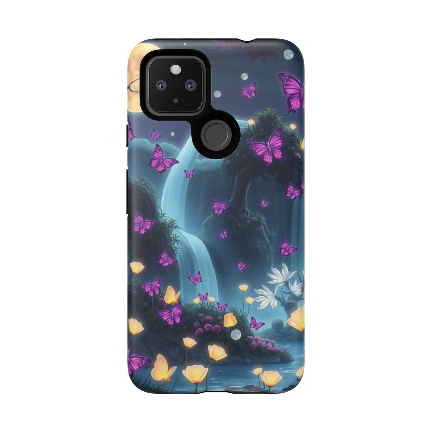 Mystical Butterfly & Waterfall Pixel Case | Nature-Inspired Tough Case | Ethereal Phone Cover | Gift for Nature Lovers