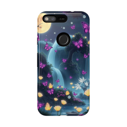 Mystical Butterfly & Waterfall Pixel Case | Nature-Inspired Tough Case | Ethereal Phone Cover | Gift for Nature Lovers