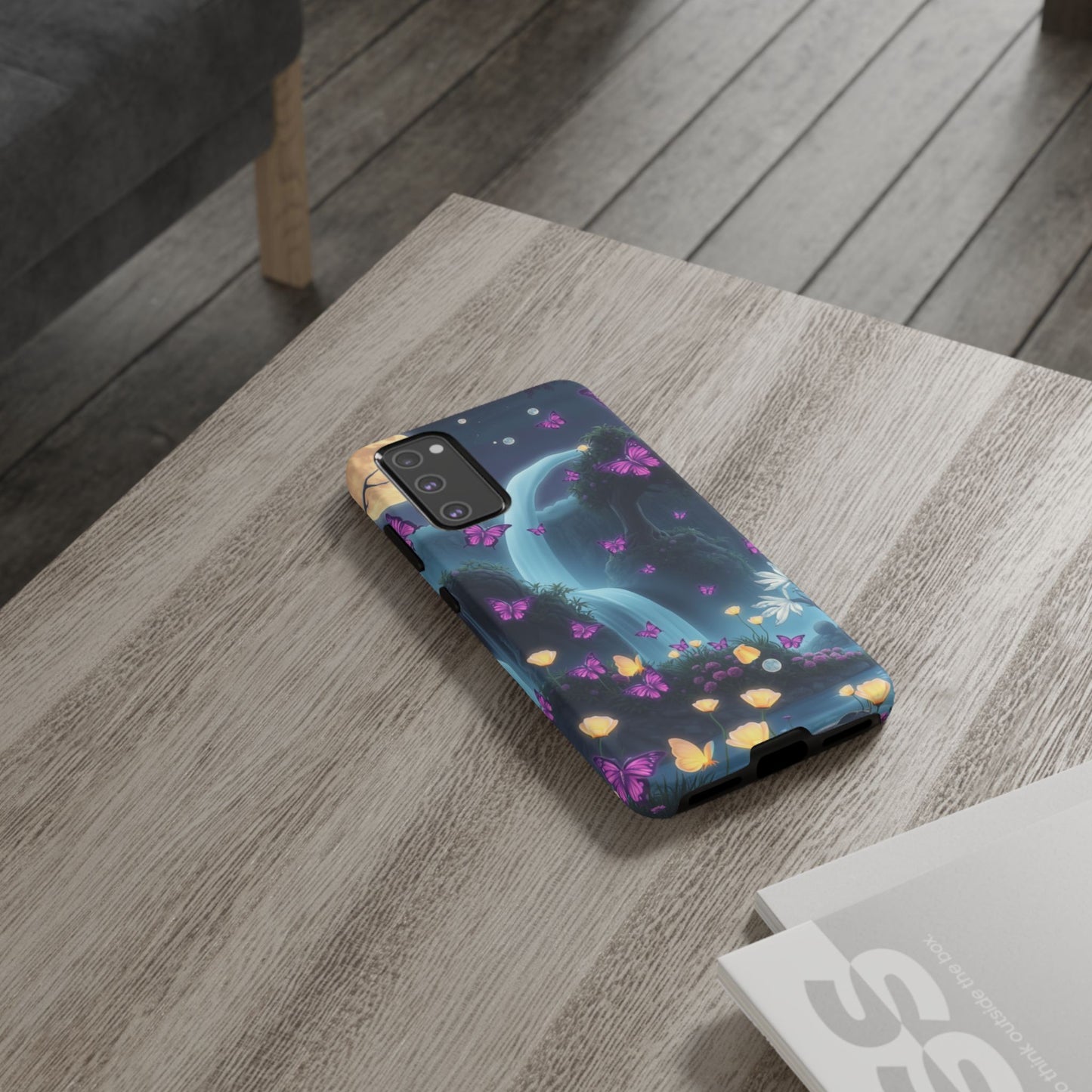 Mystical Butterfly & Waterfall Galaxy Case | Nature-Inspired Tough Case | Ethereal Phone Cover | Gift for Nature Lovers