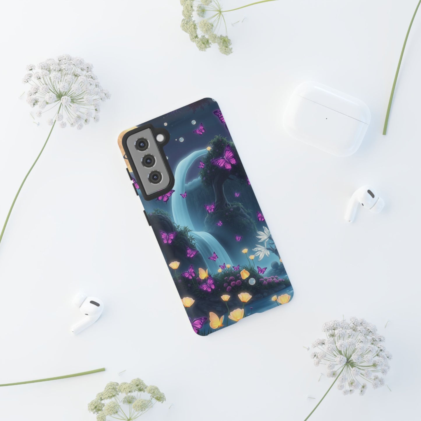 Mystical Butterfly & Waterfall Galaxy Case | Nature-Inspired Tough Case | Ethereal Phone Cover | Gift for Nature Lovers