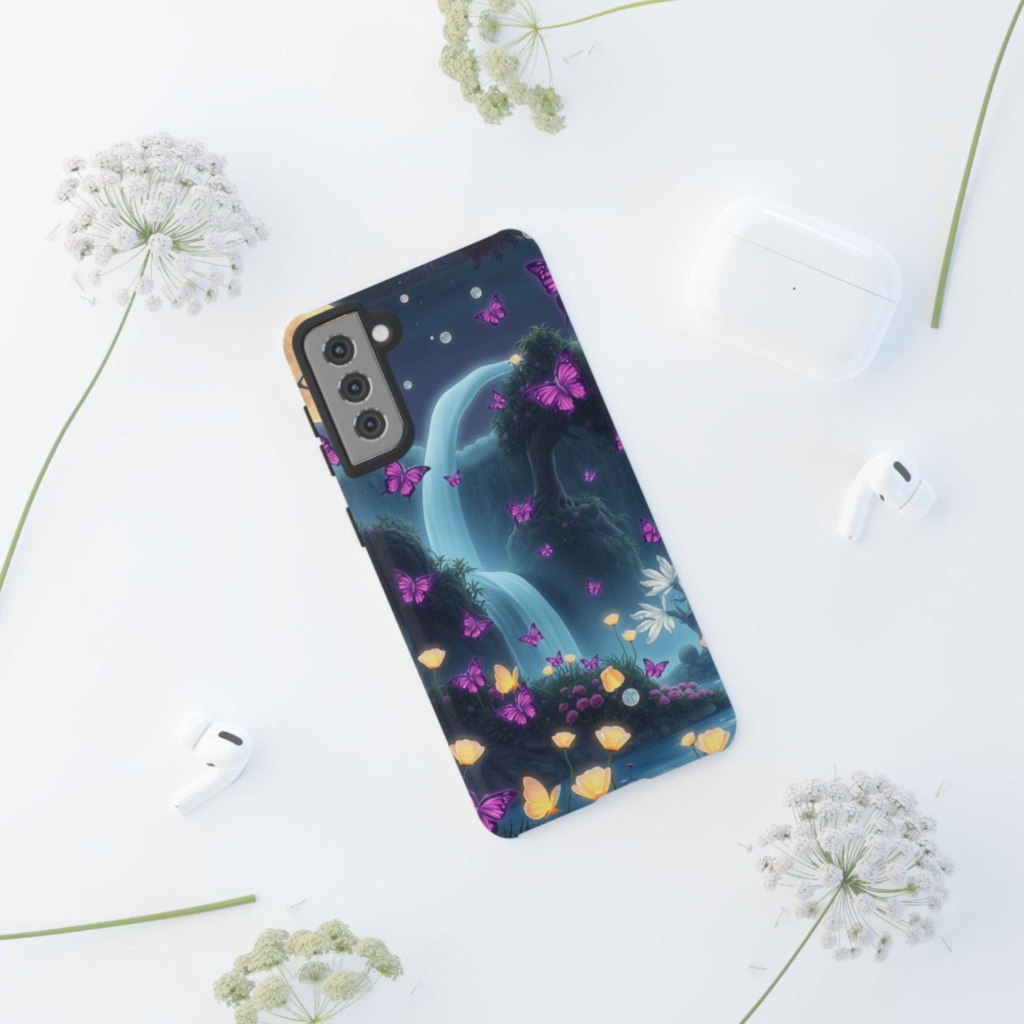 Mystical Butterfly & Waterfall Galaxy Case | Nature-Inspired Tough Case | Ethereal Phone Cover | Gift for Nature Lovers