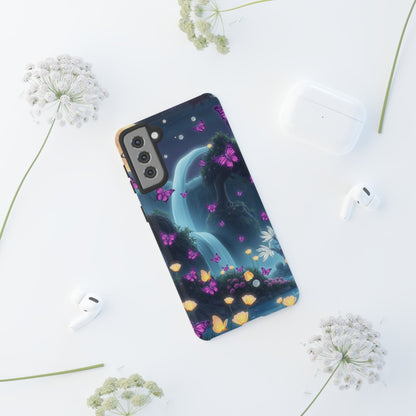 Mystical Butterfly & Waterfall Galaxy Case | Nature-Inspired Tough Case | Ethereal Phone Cover | Gift for Nature Lovers