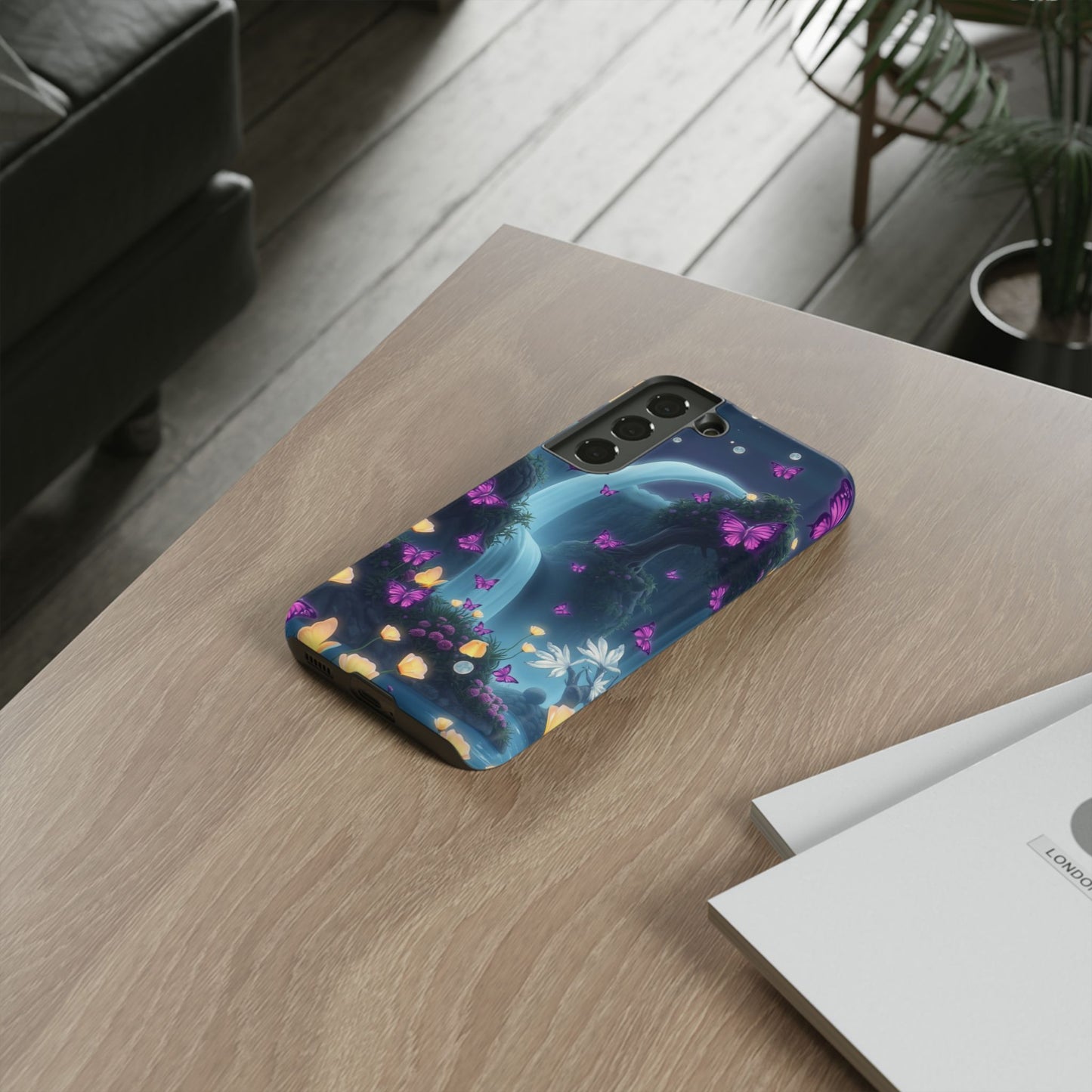 Mystical Butterfly & Waterfall Galaxy Case | Nature-Inspired Tough Case | Ethereal Phone Cover | Gift for Nature Lovers
