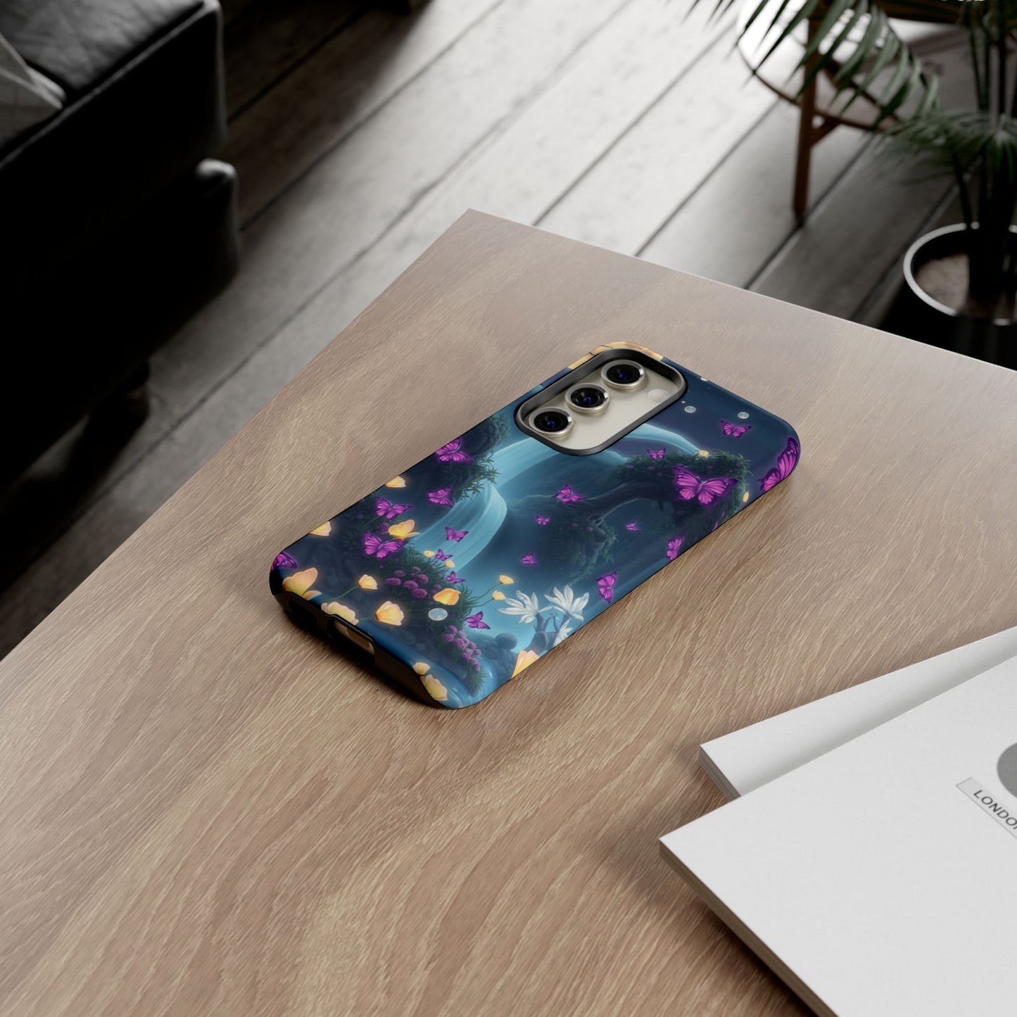 Mystical Butterfly & Waterfall Galaxy Case | Nature-Inspired Tough Case | Ethereal Phone Cover | Gift for Nature Lovers