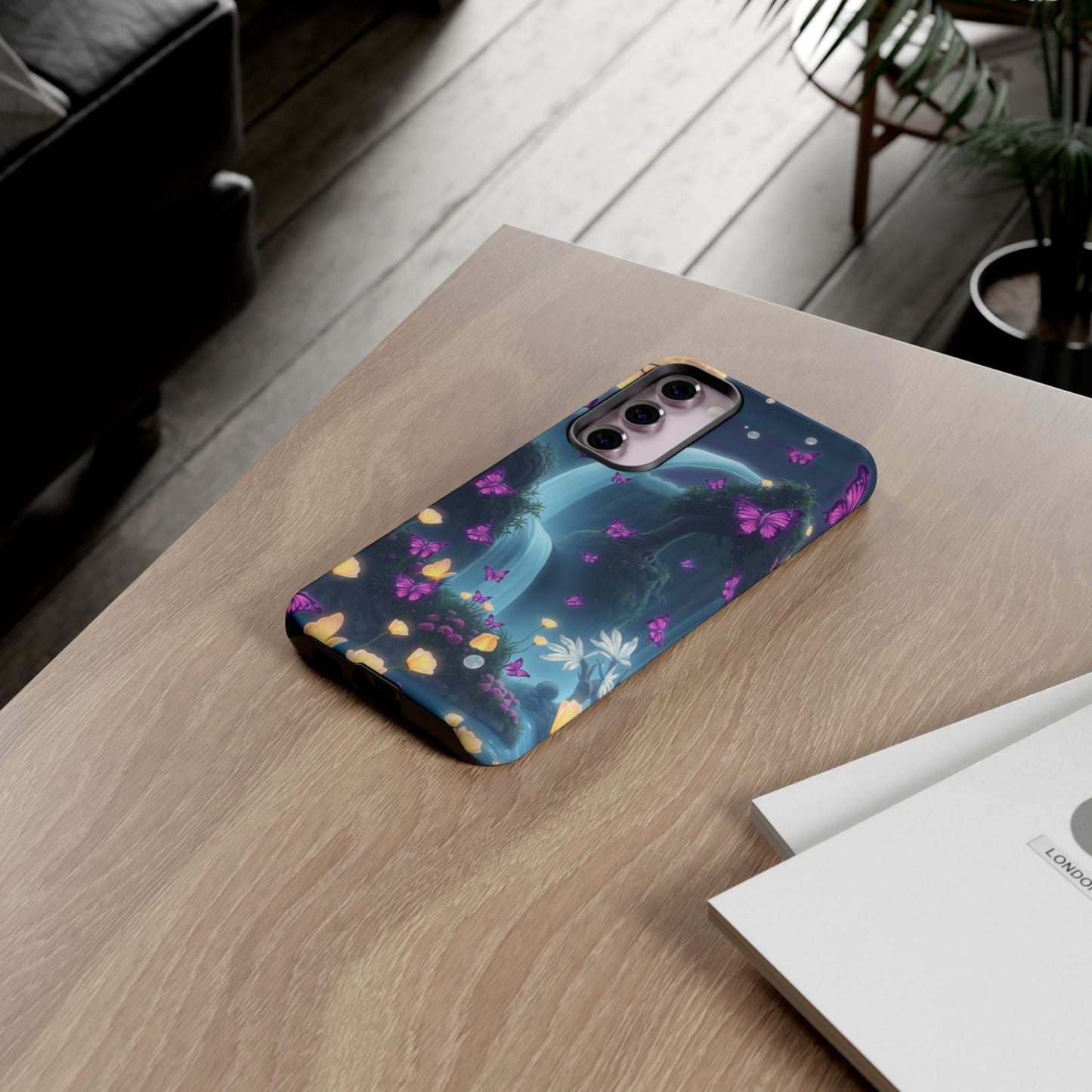 Mystical Butterfly & Waterfall Galaxy Case | Nature-Inspired Tough Case | Ethereal Phone Cover | Gift for Nature Lovers