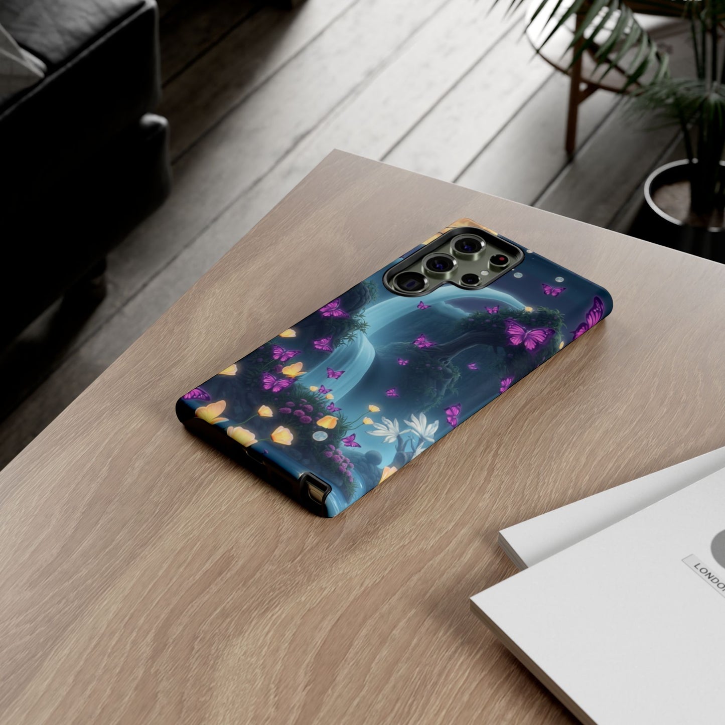 Mystical Butterfly & Waterfall Galaxy Case | Nature-Inspired Tough Case | Ethereal Phone Cover | Gift for Nature Lovers