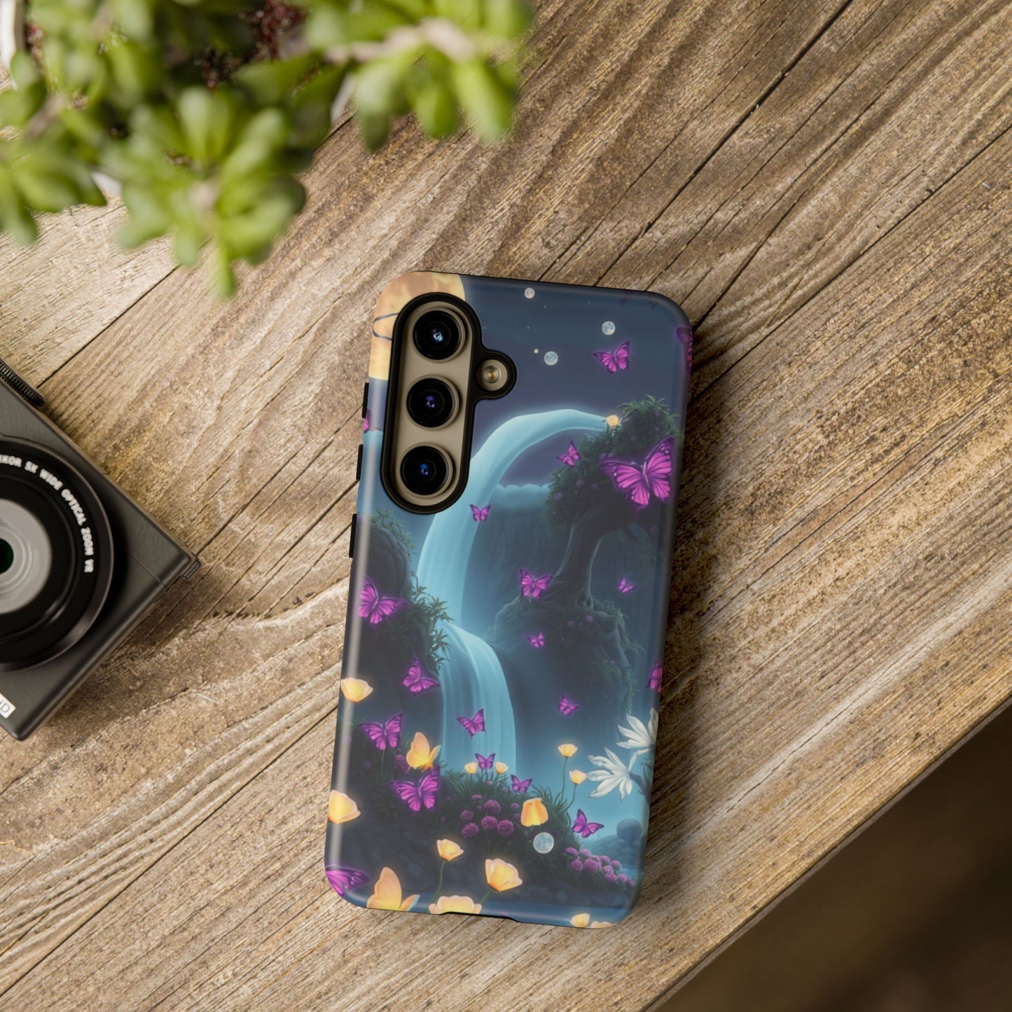 Mystical Butterfly & Waterfall Galaxy Case | Nature-Inspired Tough Case | Ethereal Phone Cover | Gift for Nature Lovers