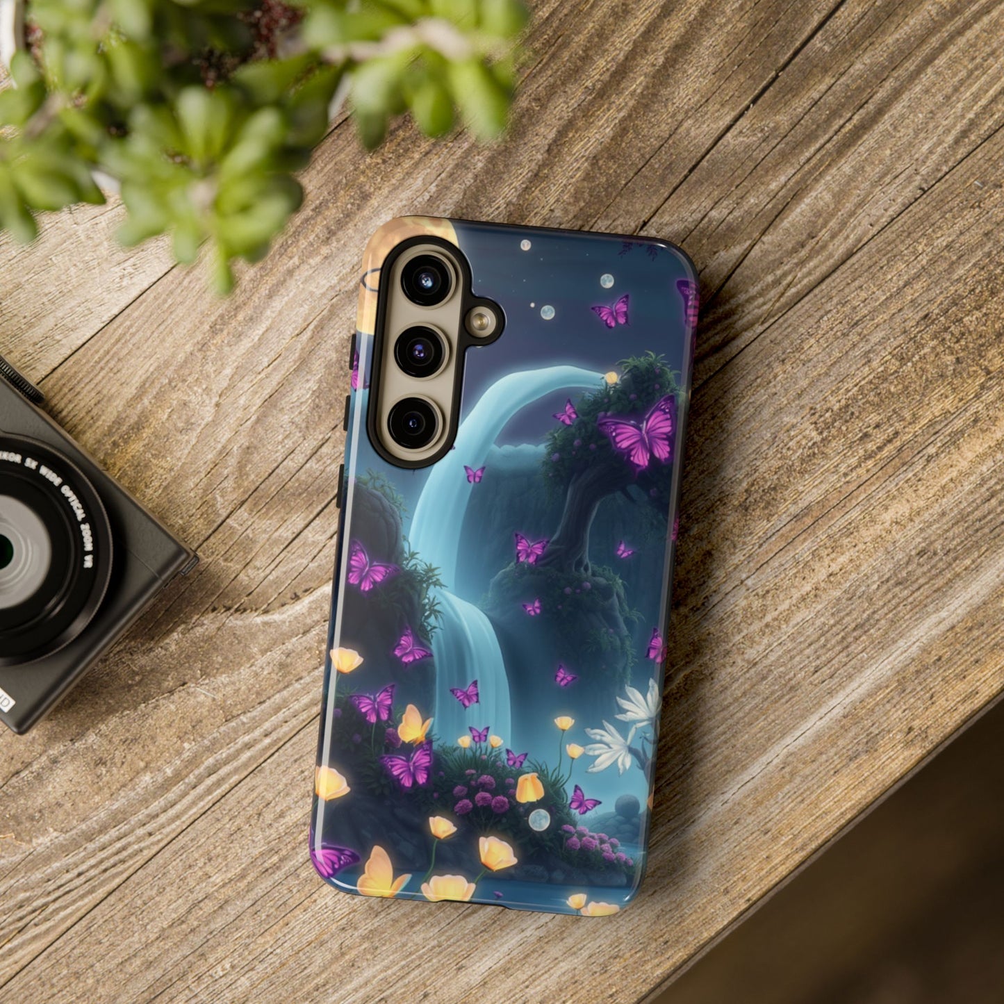 Mystical Butterfly & Waterfall Galaxy Case | Nature-Inspired Tough Case | Ethereal Phone Cover | Gift for Nature Lovers