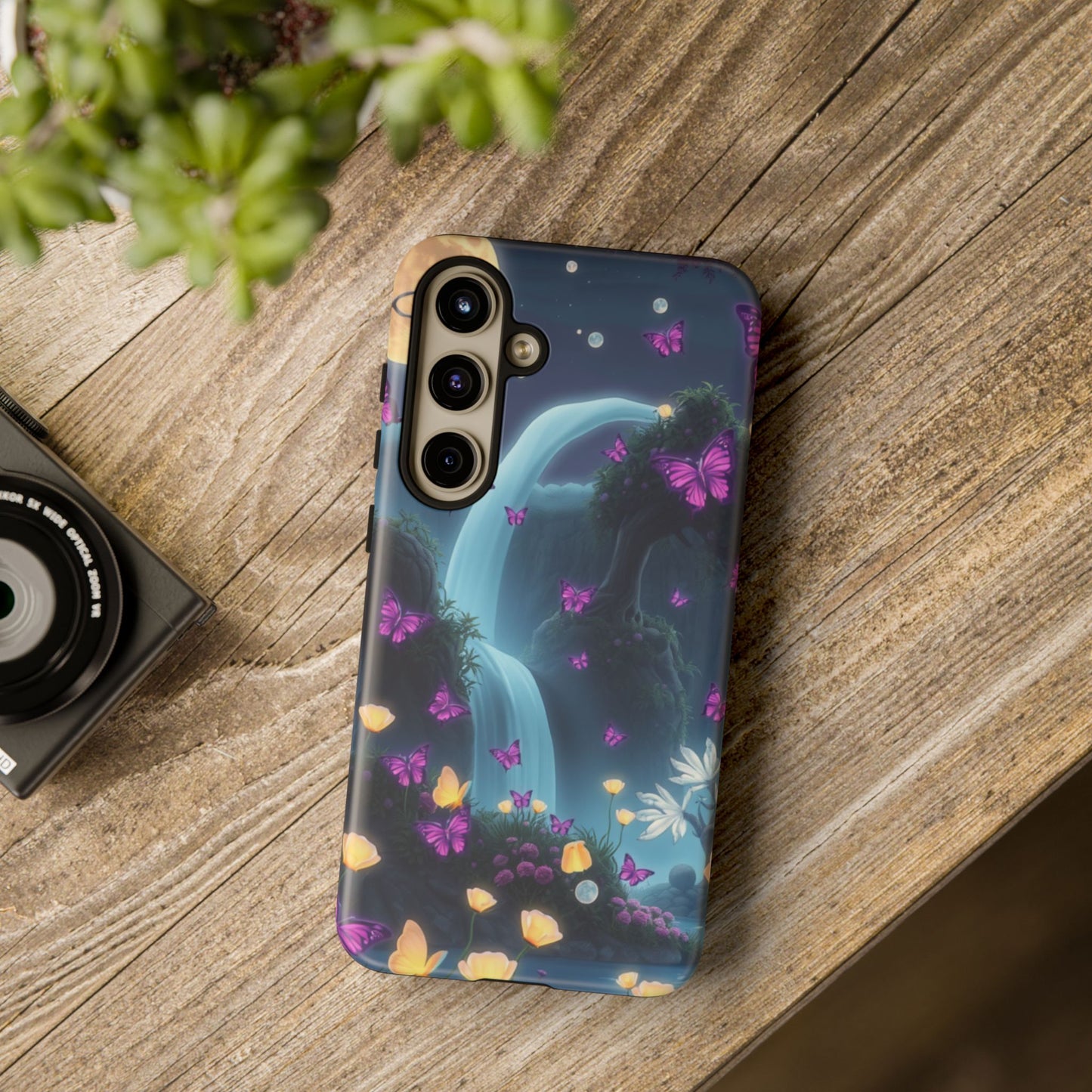 Mystical Butterfly & Waterfall Galaxy Case | Nature-Inspired Tough Case | Ethereal Phone Cover | Gift for Nature Lovers