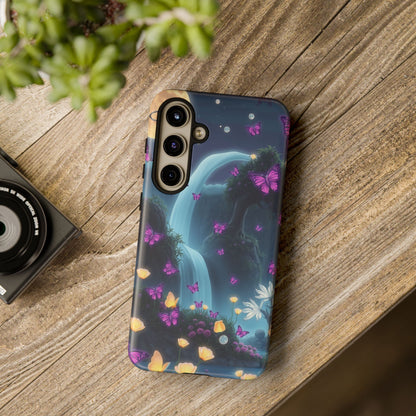 Mystical Butterfly & Waterfall Galaxy Case | Nature-Inspired Tough Case | Ethereal Phone Cover | Gift for Nature Lovers