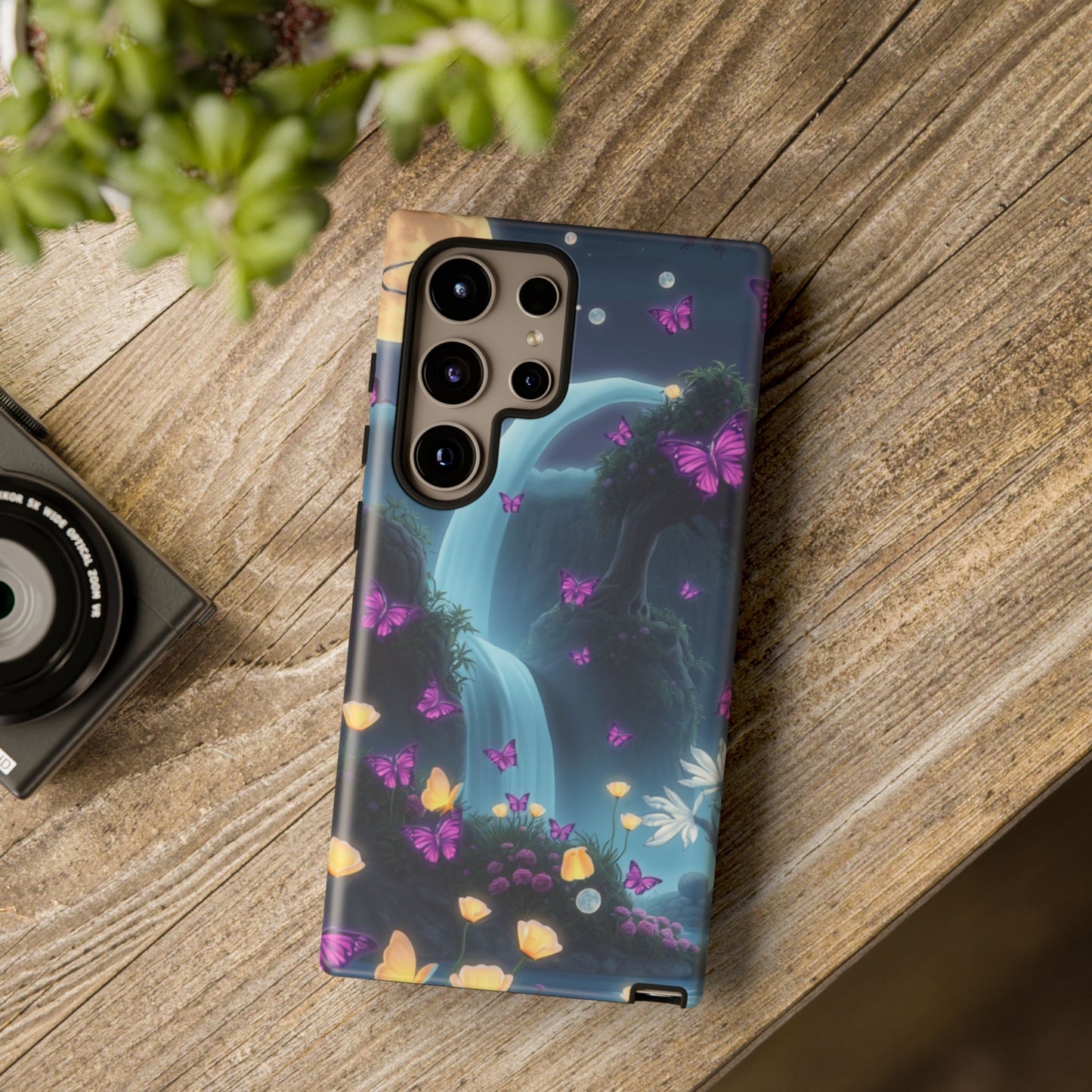 Mystical Butterfly & Waterfall Galaxy Case | Nature-Inspired Tough Case | Ethereal Phone Cover | Gift for Nature Lovers