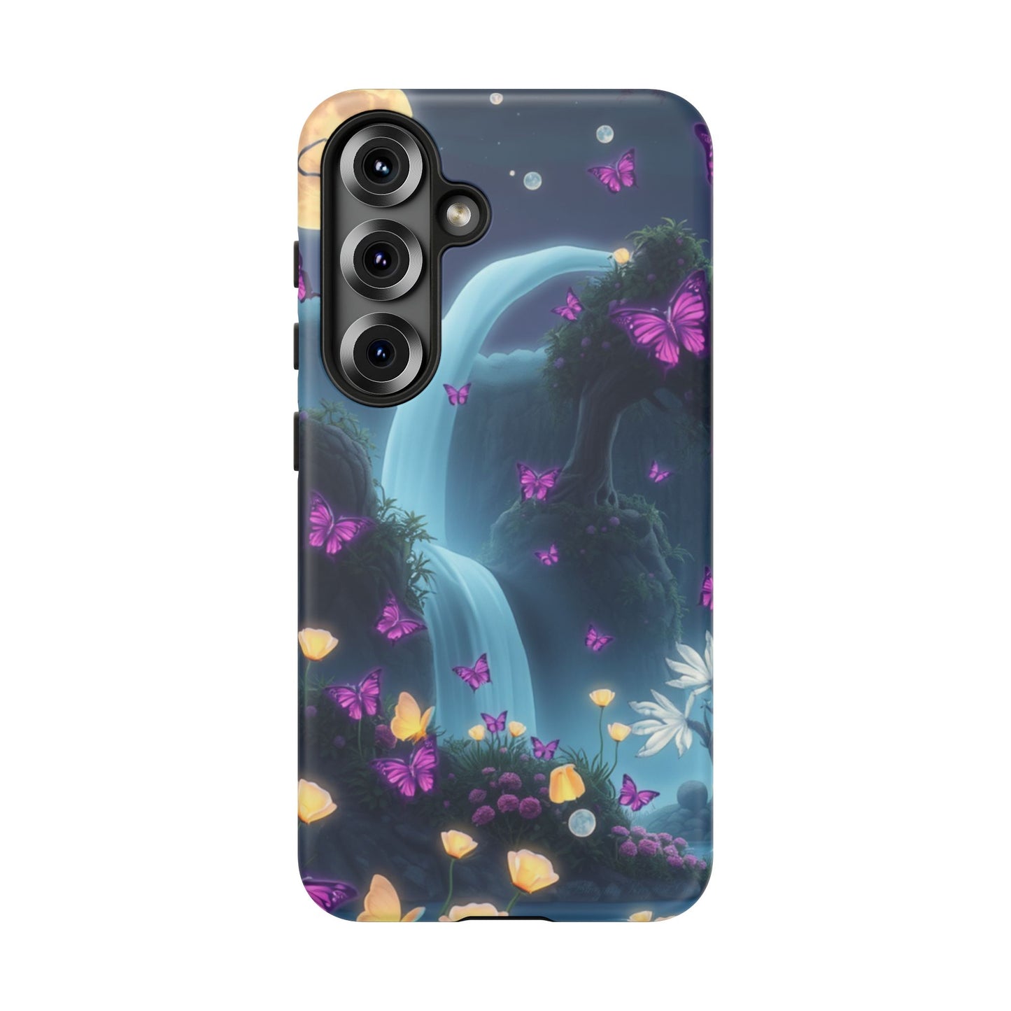 Mystical Butterfly & Waterfall Galaxy Case | Nature-Inspired Tough Case | Ethereal Phone Cover | Gift for Nature Lovers
