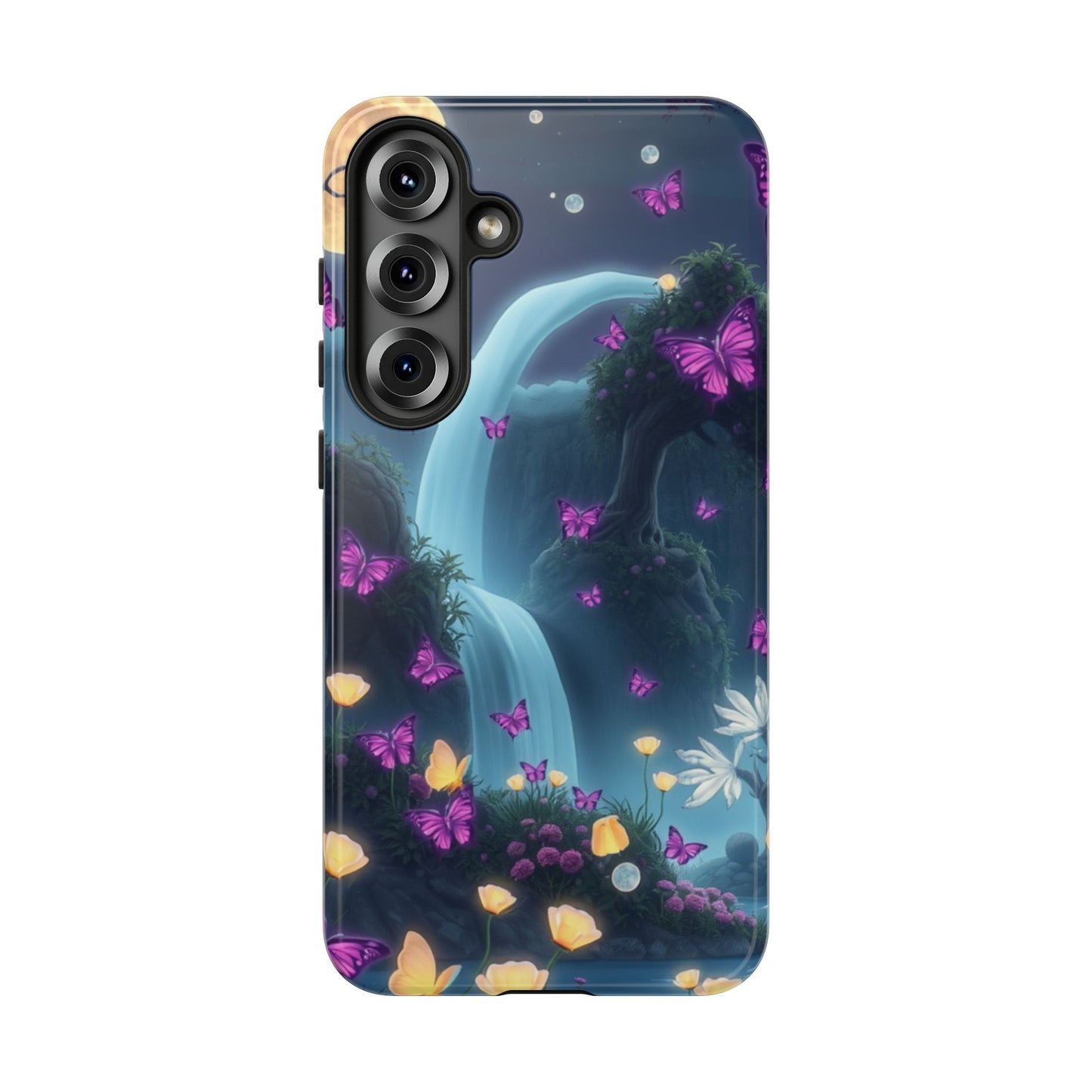 Mystical Butterfly & Waterfall Galaxy Case | Nature-Inspired Tough Case | Ethereal Phone Cover | Gift for Nature Lovers