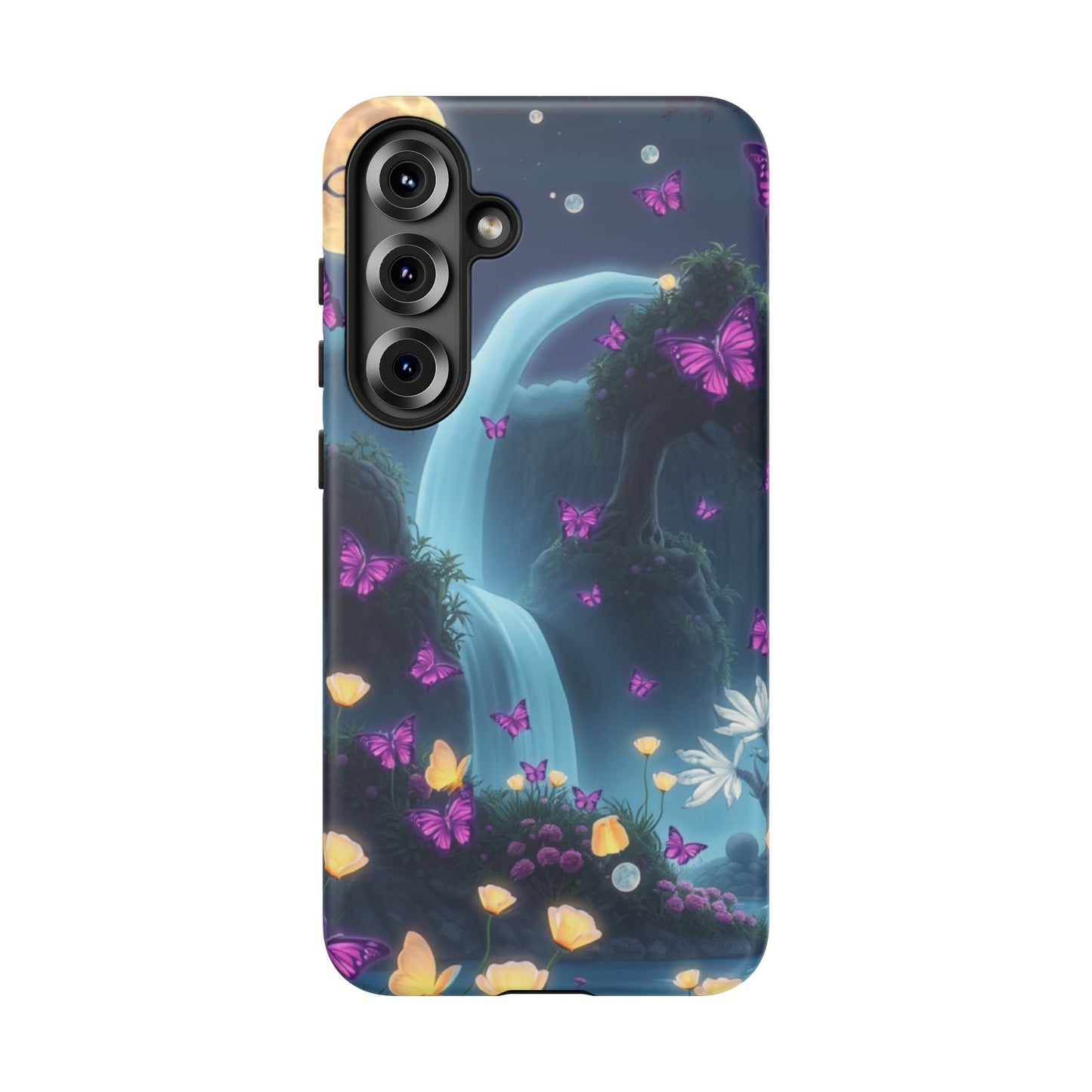 Mystical Butterfly & Waterfall Galaxy Case | Nature-Inspired Tough Case | Ethereal Phone Cover | Gift for Nature Lovers