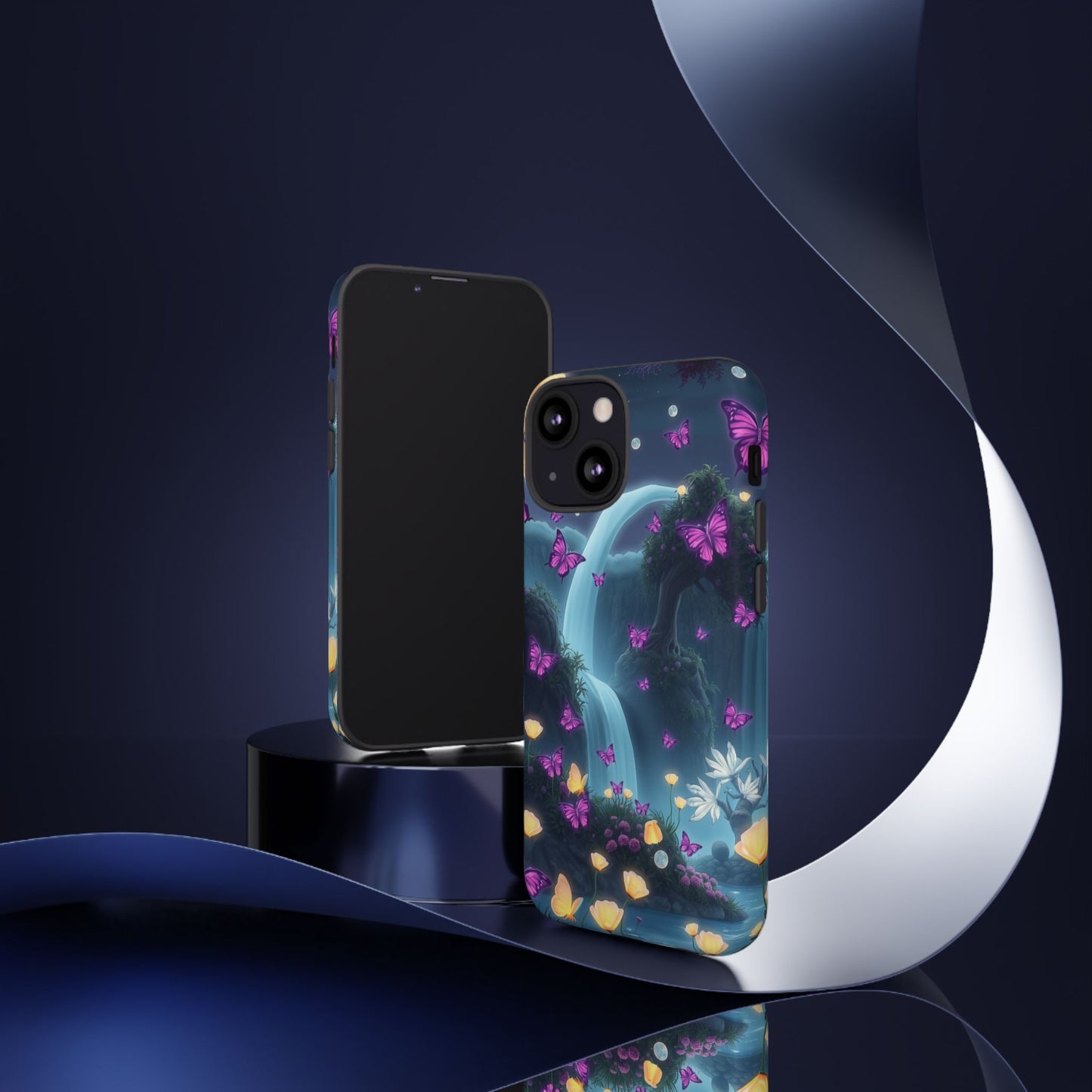 Mystical Butterfly & Waterfall iPhone Case | Nature-Inspired Tough Case | Ethereal Phone Cover | Gift for Nature Lovers
