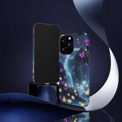Mystical Butterfly & Waterfall iPhone Case | Nature-Inspired Tough Case | Ethereal Phone Cover | Gift for Nature Lovers
