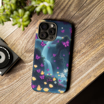 Mystical Butterfly & Waterfall iPhone Case | Nature-Inspired Tough Case | Ethereal Phone Cover | Gift for Nature Lovers